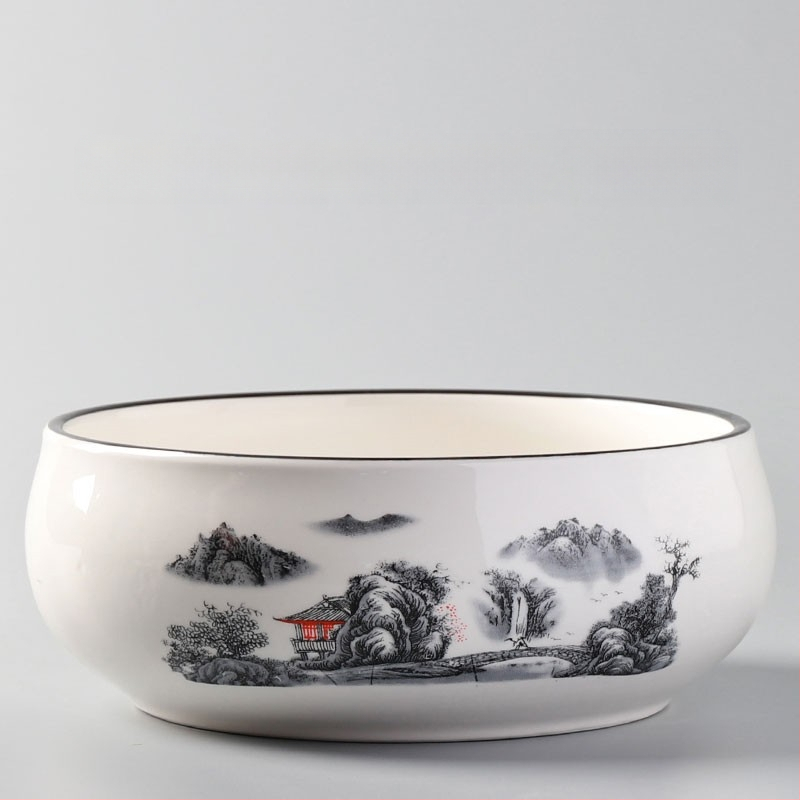 Keraminė gėlių vaza ant grindų – paprastas stilius, namų sodo naudojimui