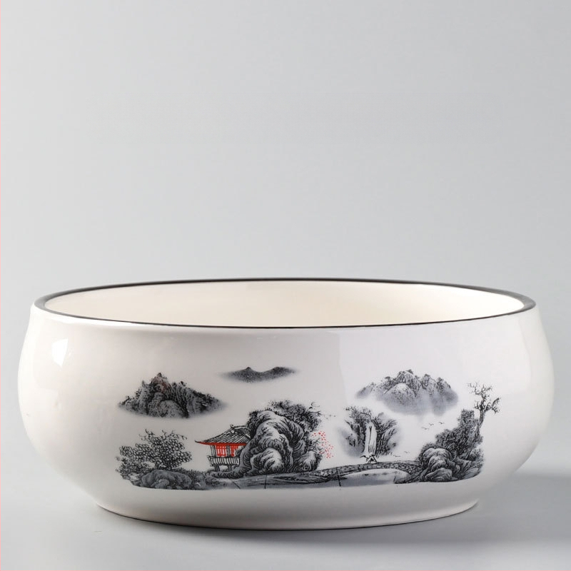 Keraminė gėlių vaza ant grindų – paprastas stilius, namų sodo naudojimui