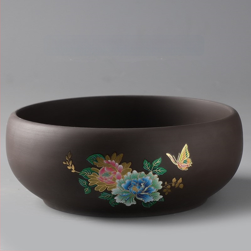 Keraminė gėlių vaza ant grindų – paprastas stilius, namų sodo naudojimui