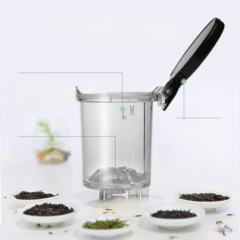 Εσωτερικό δοχείο τσαγιέρας με φίλτρο, πλαστικό, χωρητικότητα έως 500 ml, χειροποίητο, στυλ ελαφριάς πολυτέλειας