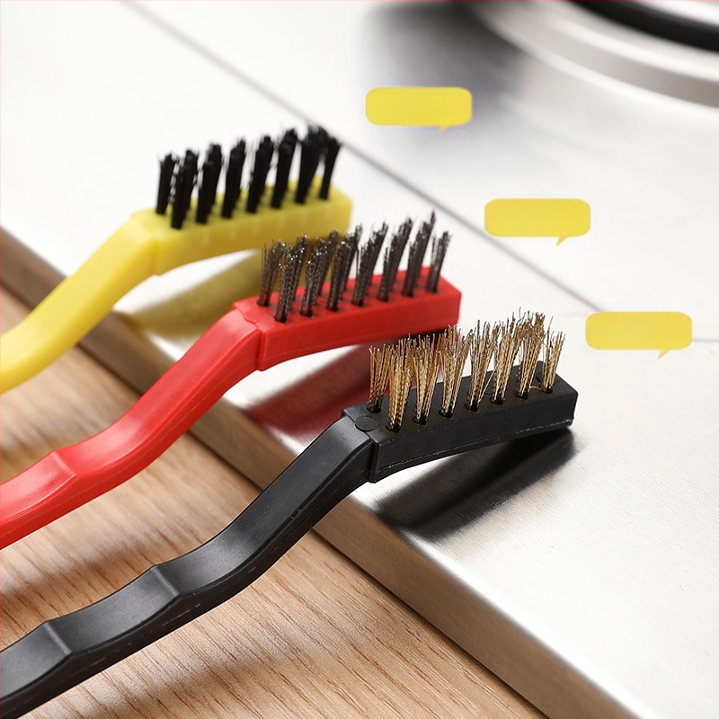 Комплект от 3 броя четки за почистване на газова печка, найлонови власинки, за почистване на кухненския аспиратор