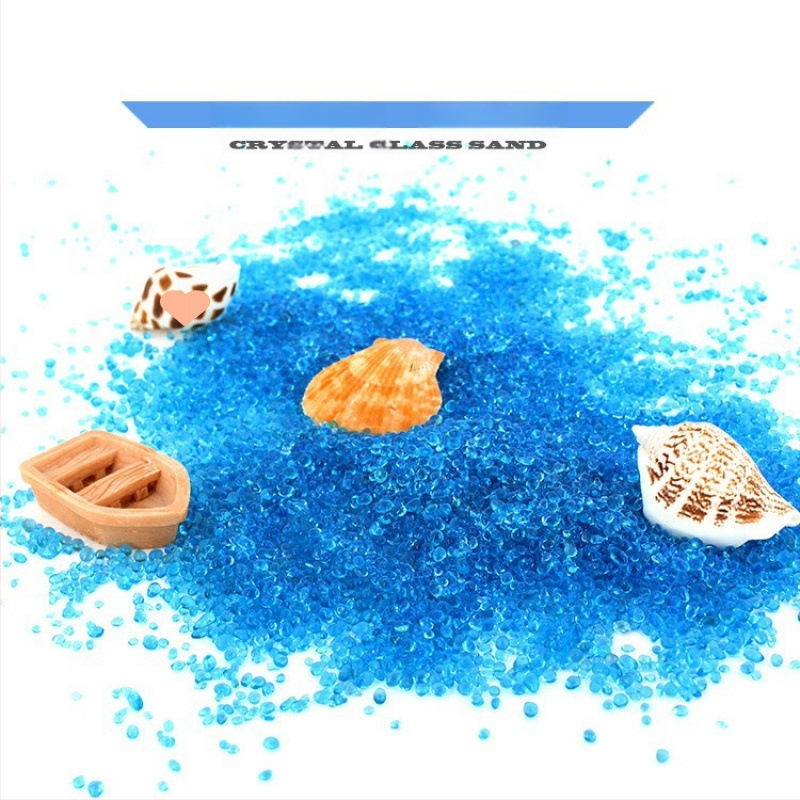 Pietre de decor pentru peisaj de acvariu: amestec din mărgele de sticlă, cristale, nisip de râu și pietriș (cutie 10 kg, 0,5 kg/buc., Brand Strong Merchants)