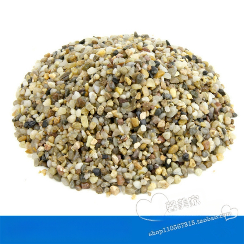 Pietre de decor pentru peisaj de acvariu: amestec din mărgele de sticlă, cristale, nisip de râu și pietriș (cutie 10 kg, 0,5 kg/buc., Brand Strong Merchants)