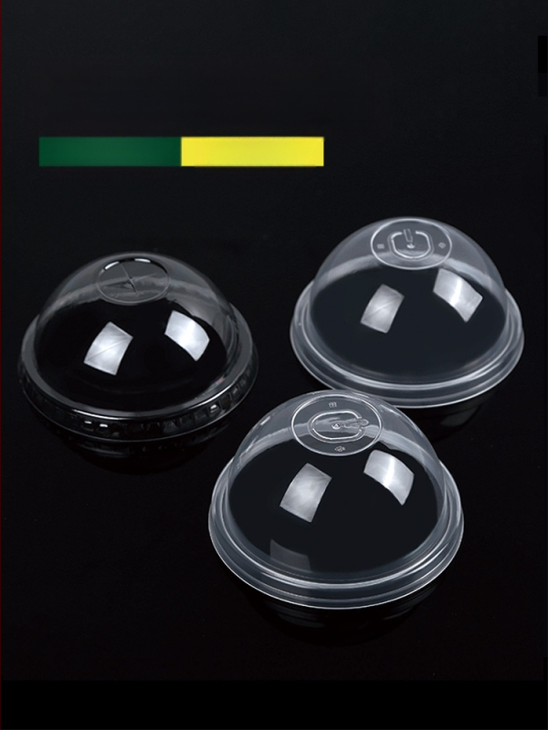 Пластмасов капак за млечен чай, полусферичен, инжекционно формован, удебелен, изпъкнал връх