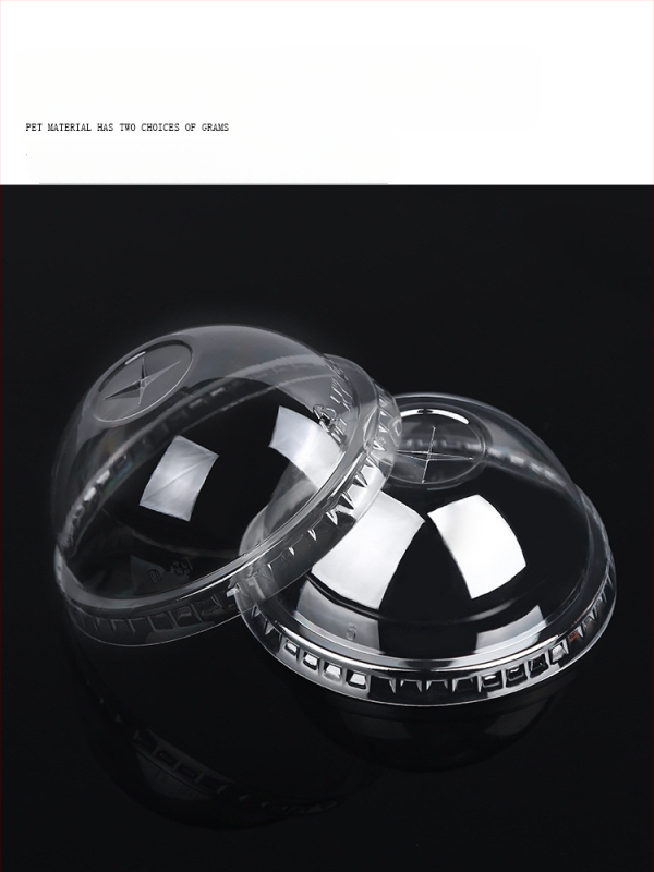 Пластмасов капак за млечен чай, полусферичен, инжекционно формован, удебелен, изпъкнал връх