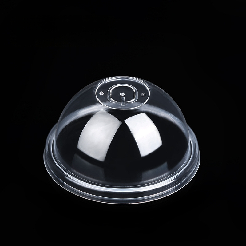 Пластмасов капак за млечен чай, полусферичен, инжекционно формован, удебелен, изпъкнал връх