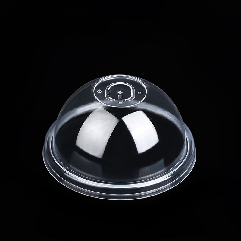 Пластмасов капак за млечен чай, полусферичен, инжекционно формован, удебелен, изпъкнал връх