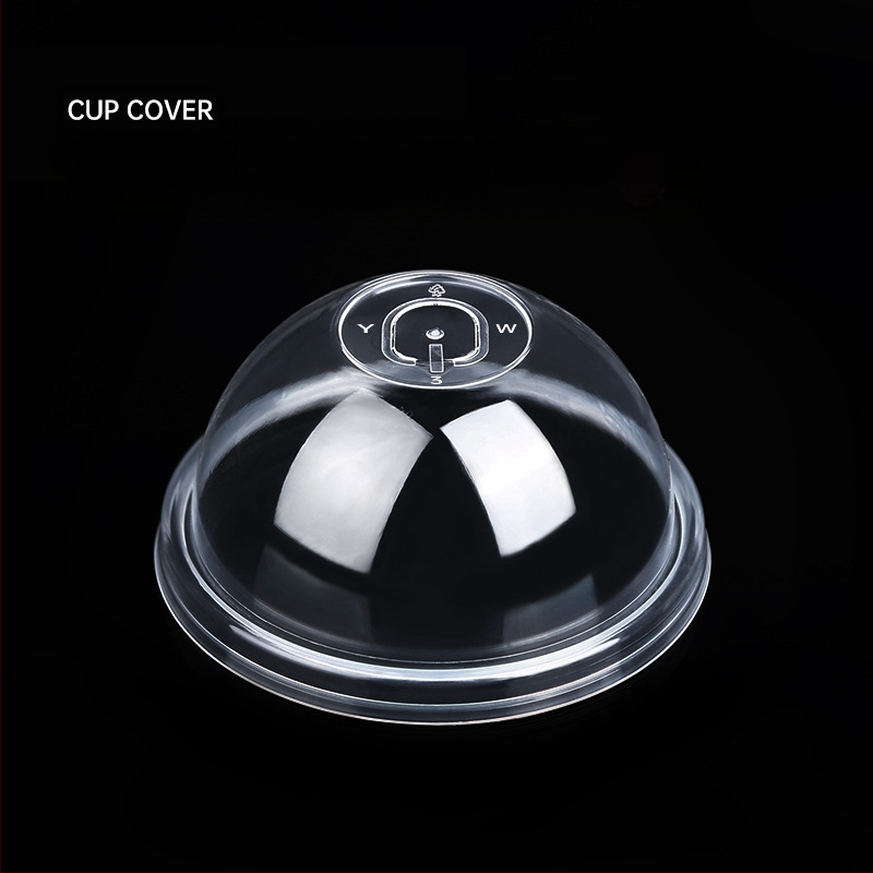 Пластмасов капак за млечен чай, полусферичен, инжекционно формован, удебелен, изпъкнал връх