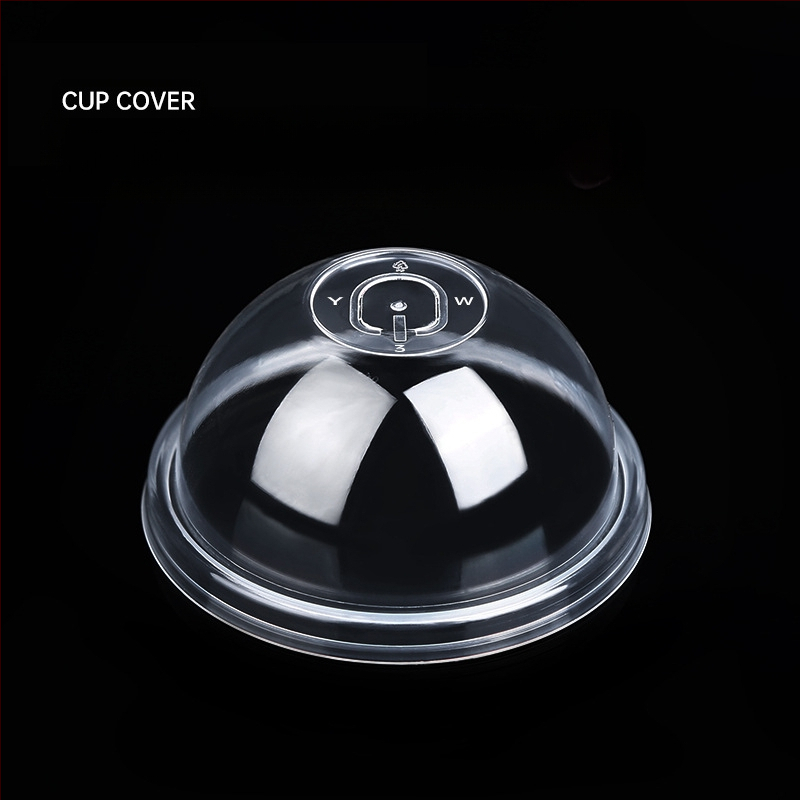 Пластмасов капак за млечен чай, полусферичен, инжекционно формован, удебелен, изпъкнал връх