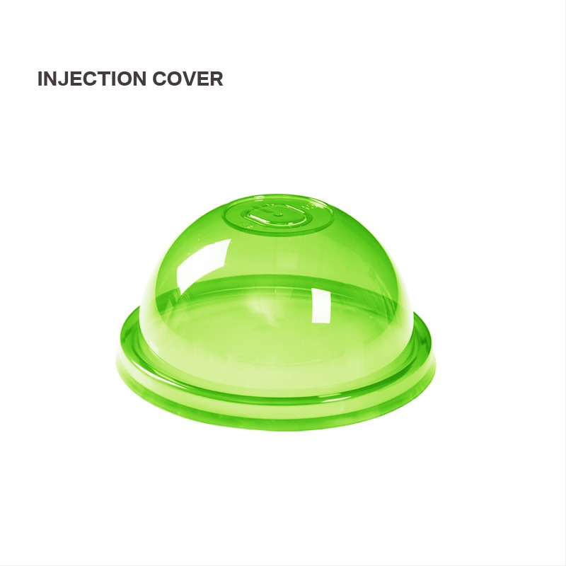 Пластмасов капак за млечен чай, полусферичен, инжекционно формован, удебелен, изпъкнал връх