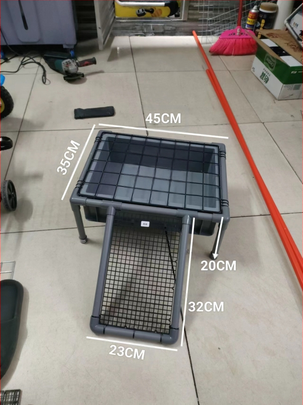 Костенуркова яйцекладна плоча с решетъчна платформа за почивка и арково укритие за размножаване