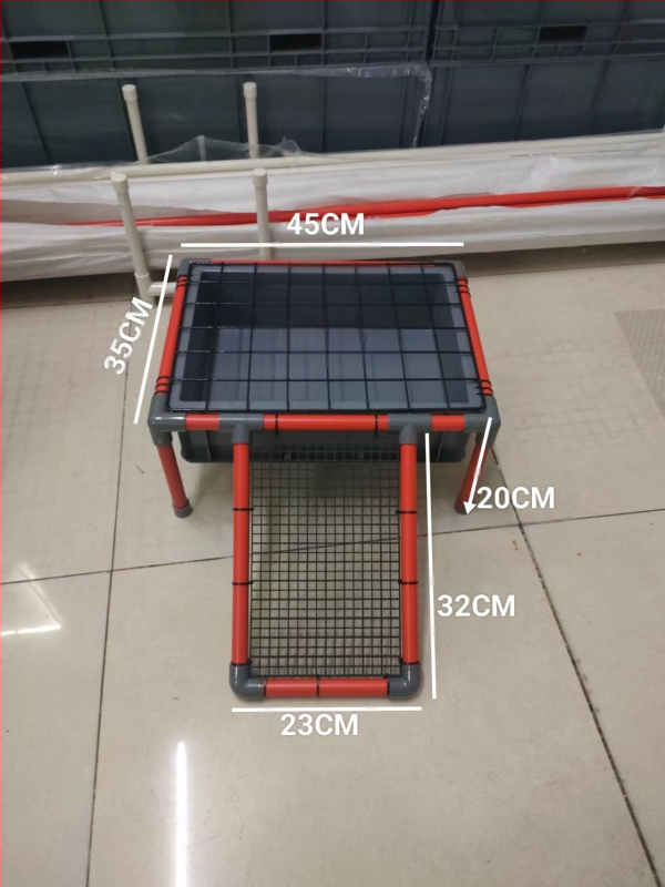 Костенуркова яйцекладна плоча с решетъчна платформа за почивка и арково укритие за размножаване