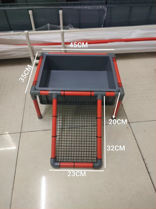 Костенуркова яйцекладна плоча с решетъчна платформа за почивка и арково укритие за размножаване