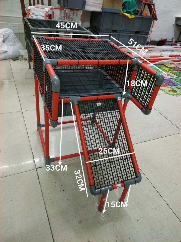 Костенуркова яйцекладна плоча с решетъчна платформа за почивка и арково укритие за размножаване