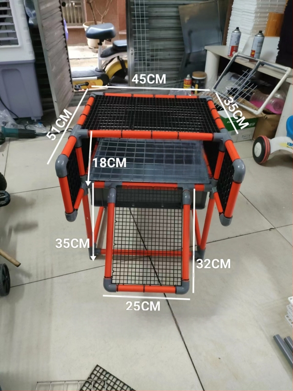 Костенуркова яйцекладна плоча с решетъчна платформа за почивка и арково укритие за размножаване