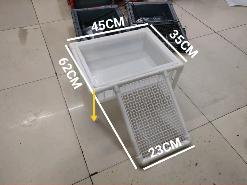 Костенуркова яйцекладна плоча с решетъчна платформа за почивка и арково укритие за размножаване