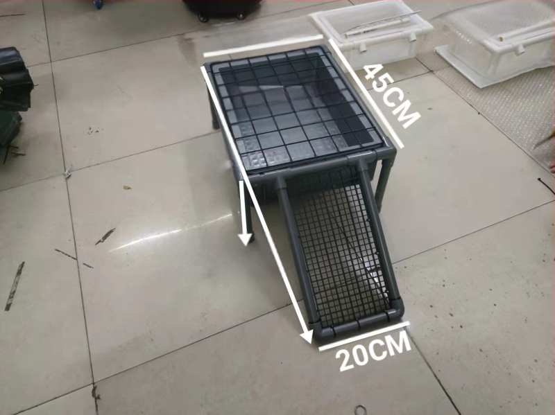 Костенуркова яйцекладна плоча с решетъчна платформа за почивка и арково укритие за размножаване