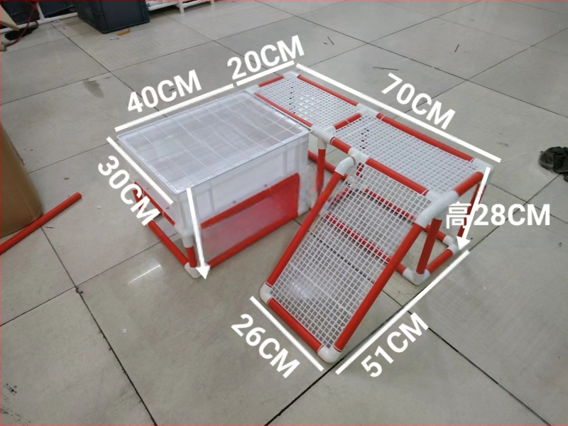 Костенуркова яйцекладна плоча с решетъчна платформа за почивка и арково укритие за размножаване