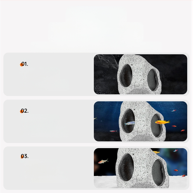 Keramikas akvārija patvērum — ainavu dekora priekšmets garnelēm un mazām zivīm, ciklīdu alā — svars 0.309 kg