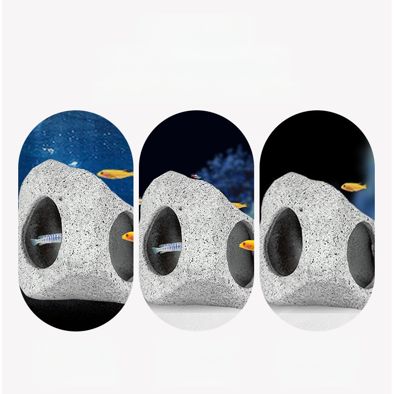 Keramikas akvārija patvērum — ainavu dekora priekšmets garnelēm un mazām zivīm, ciklīdu alā — svars 0.309 kg