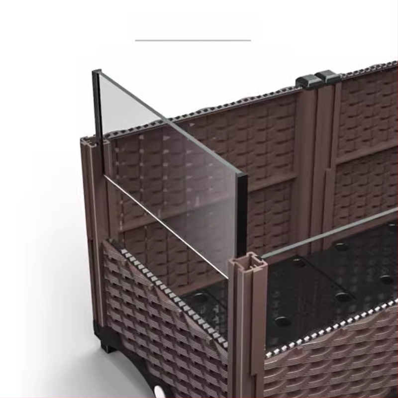 Разплодно жилище за костенурки със страничен панел от неръждаема стомана и закалено стъкло, 3C сертифициран