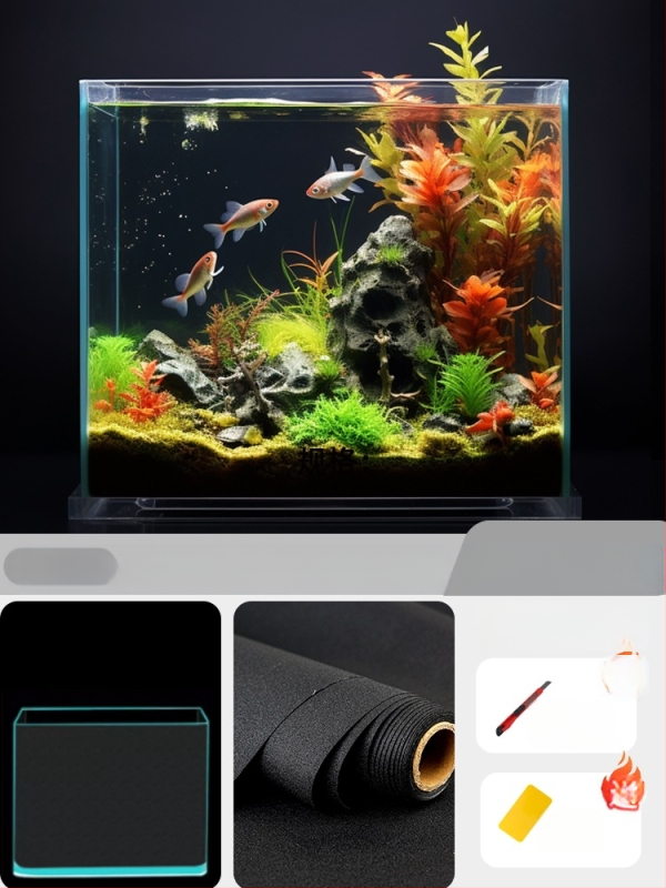 Αυτοκόλλητο φόντου ενυδρείου - PVC, αυτοκόλλητο, μινιμαλιστικό στυλ, απλό μοτίβο, 1 τεμάχιο