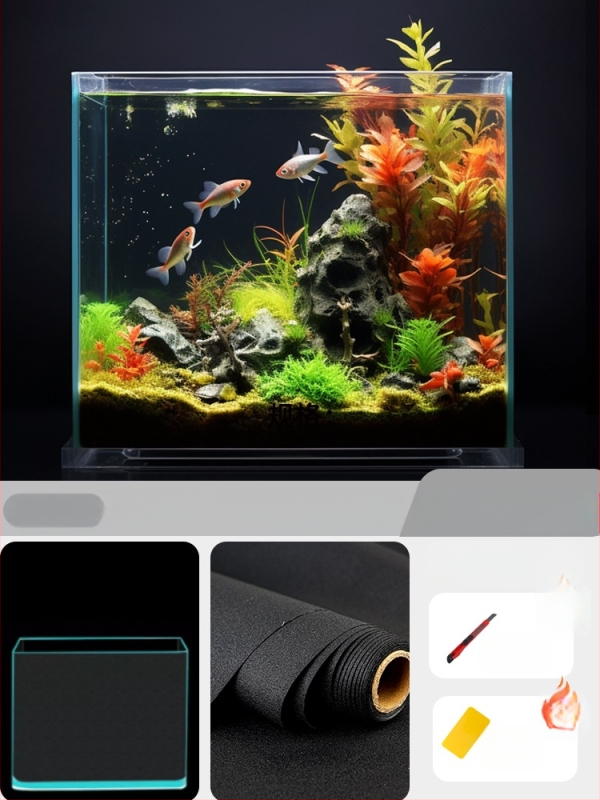 Αυτοκόλλητο φόντου ενυδρείου - PVC, αυτοκόλλητο, μινιμαλιστικό στυλ, απλό μοτίβο, 1 τεμάχιο