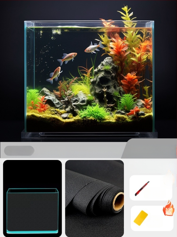 Αυτοκόλλητο φόντου ενυδρείου - PVC, αυτοκόλλητο, μινιμαλιστικό στυλ, απλό μοτίβο, 1 τεμάχιο