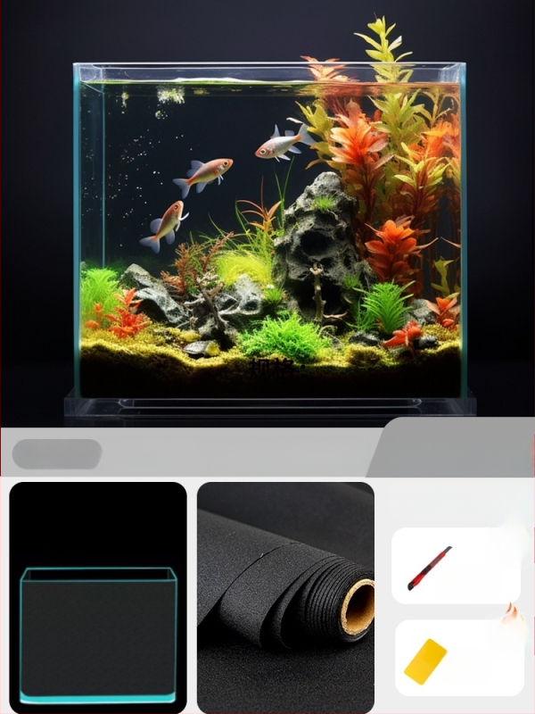 Αυτοκόλλητο φόντου ενυδρείου - PVC, αυτοκόλλητο, μινιμαλιστικό στυλ, απλό μοτίβο, 1 τεμάχιο