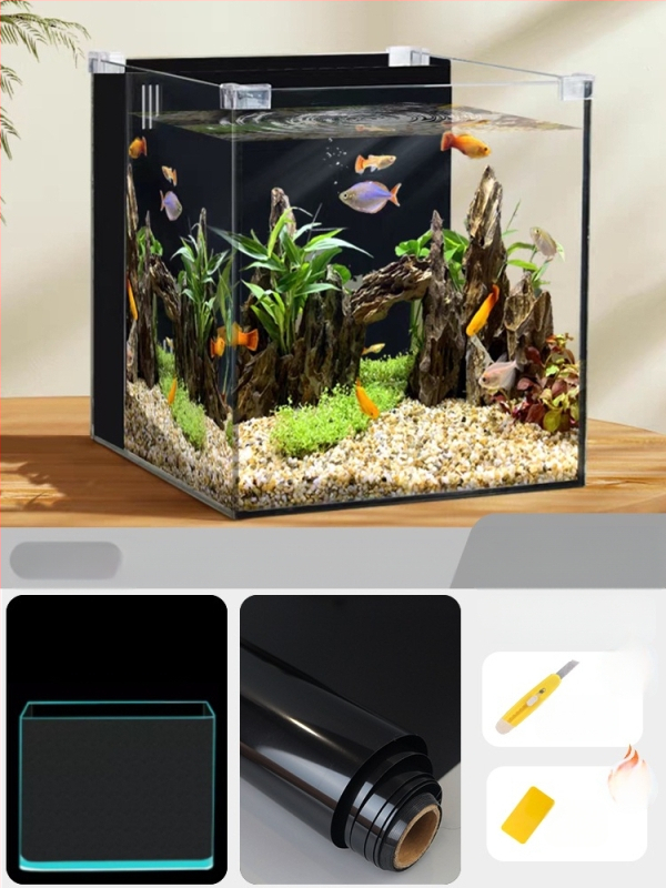 Αυτοκόλλητο φόντου ενυδρείου - PVC, αυτοκόλλητο, μινιμαλιστικό στυλ, απλό μοτίβο, 1 τεμάχιο