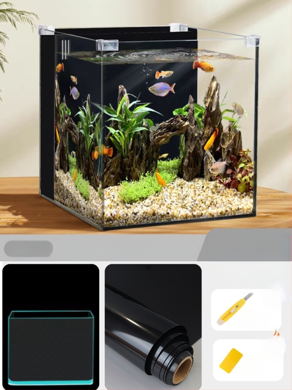 Αυτοκόλλητο φόντου ενυδρείου - PVC, αυτοκόλλητο, μινιμαλιστικό στυλ, απλό μοτίβο, 1 τεμάχιο