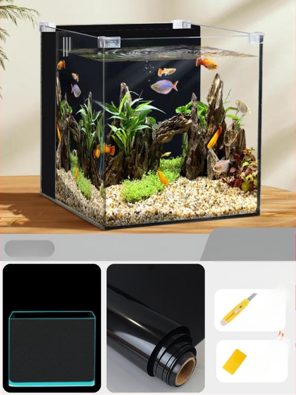 Αυτοκόλλητο φόντου ενυδρείου - PVC, αυτοκόλλητο, μινιμαλιστικό στυλ, απλό μοτίβο, 1 τεμάχιο