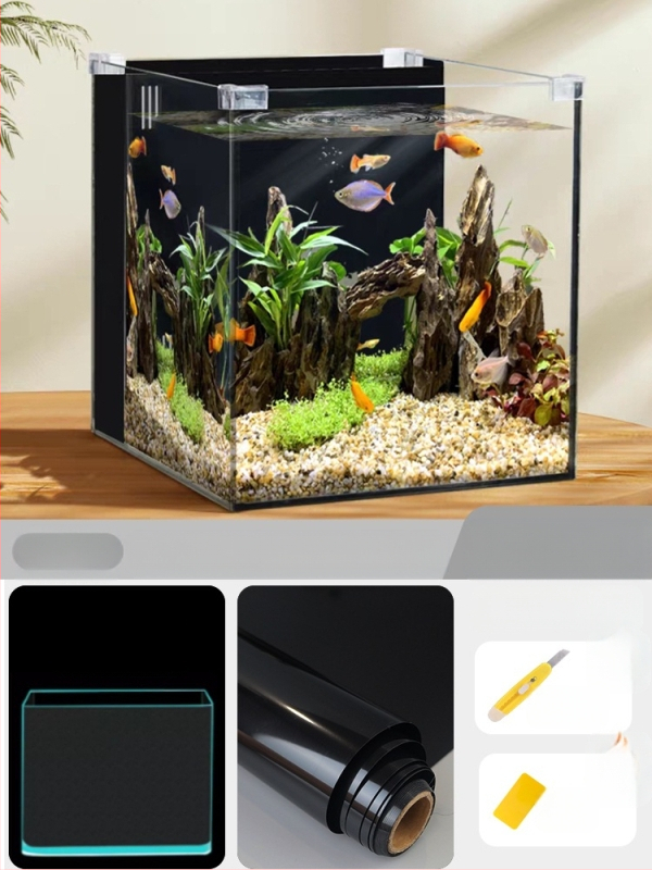 Αυτοκόλλητο φόντου ενυδρείου - PVC, αυτοκόλλητο, μινιμαλιστικό στυλ, απλό μοτίβο, 1 τεμάχιο