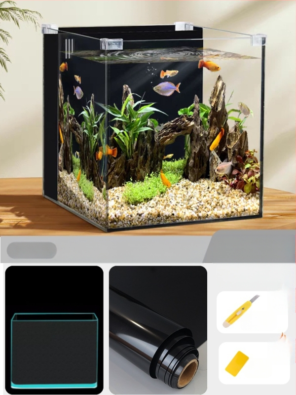 Αυτοκόλλητο φόντου ενυδρείου - PVC, αυτοκόλλητο, μινιμαλιστικό στυλ, απλό μοτίβο, 1 τεμάχιο