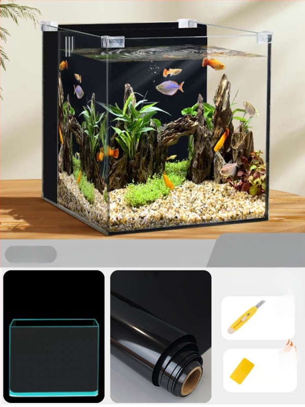 Αυτοκόλλητο φόντου ενυδρείου - PVC, αυτοκόλλητο, μινιμαλιστικό στυλ, απλό μοτίβο, 1 τεμάχιο