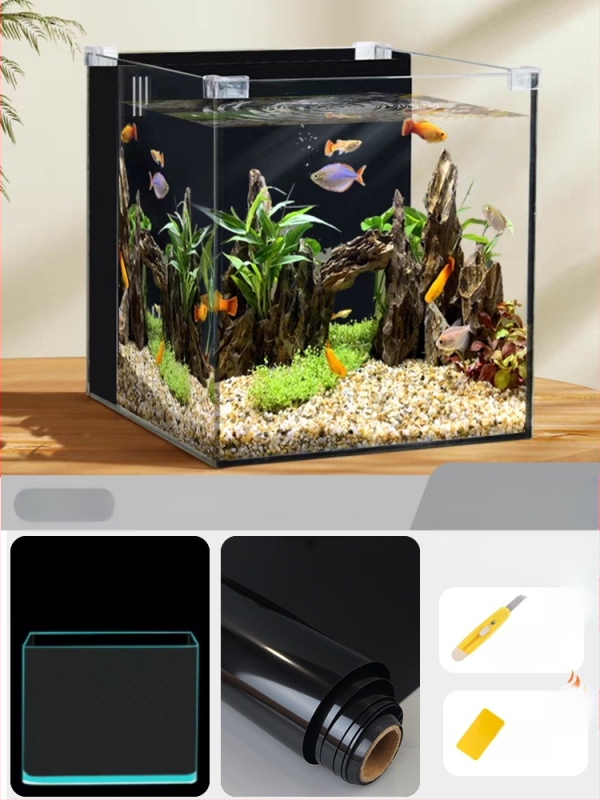 Αυτοκόλλητο φόντου ενυδρείου - PVC, αυτοκόλλητο, μινιμαλιστικό στυλ, απλό μοτίβο, 1 τεμάχιο