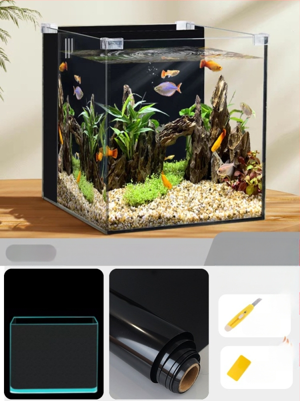 Αυτοκόλλητο φόντου ενυδρείου - PVC, αυτοκόλλητο, μινιμαλιστικό στυλ, απλό μοτίβο, 1 τεμάχιο