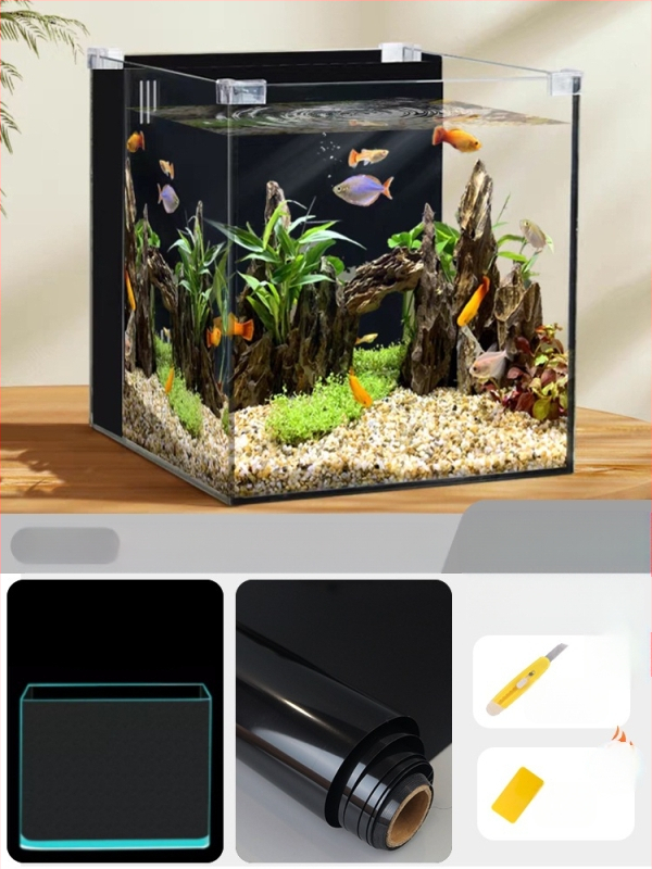 Αυτοκόλλητο φόντου ενυδρείου - PVC, αυτοκόλλητο, μινιμαλιστικό στυλ, απλό μοτίβο, 1 τεμάχιο