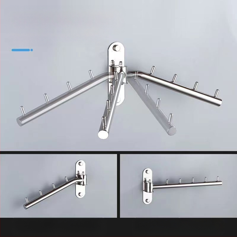 304 nerūdijančio plieno pakabinamų drabužių džiovykla, sieninis montavimas, vienpolio strypo, sulankstomas, balkono šoninis tvirtinimas