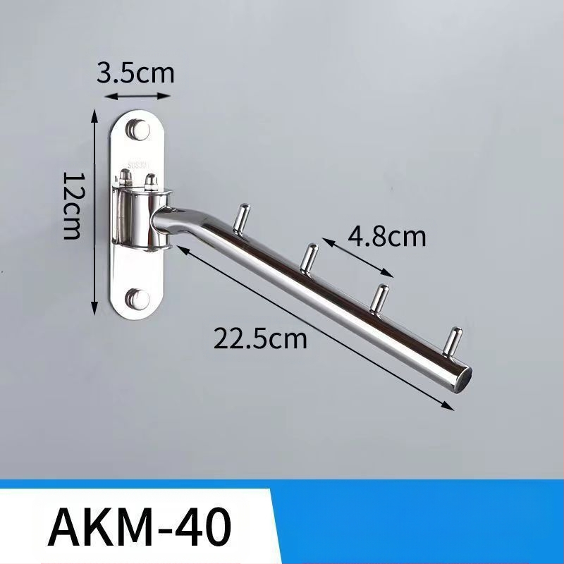 304 nerūdijančio plieno pakabinamų drabužių džiovykla, sieninis montavimas, vienpolio strypo, sulankstomas, balkono šoninis tvirtinimas