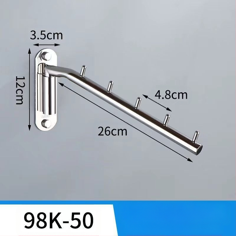 304 nerūdijančio plieno pakabinamų drabužių džiovykla, sieninis montavimas, vienpolio strypo, sulankstomas, balkono šoninis tvirtinimas