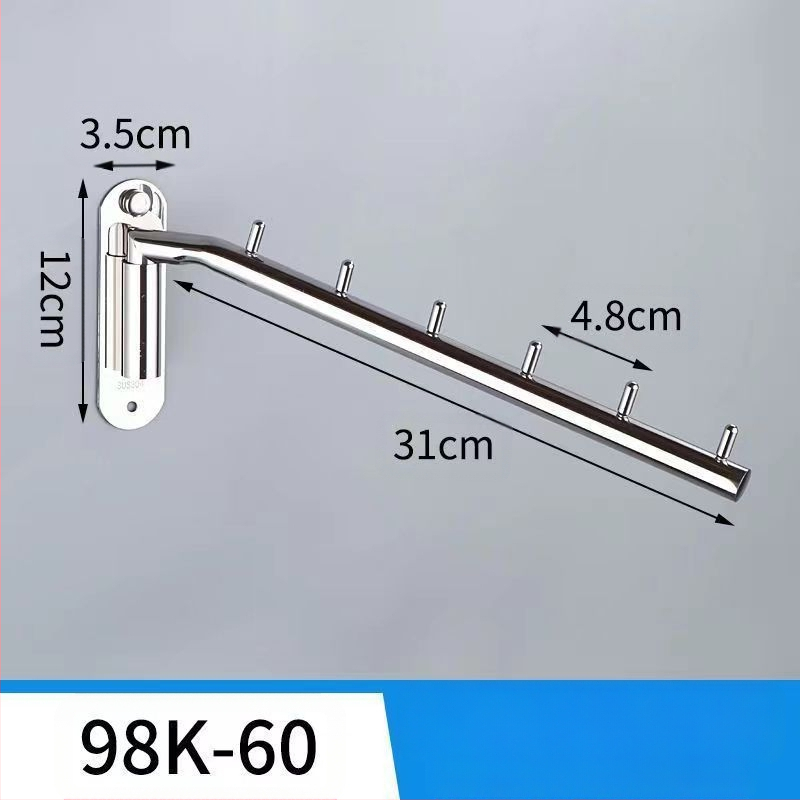 304 nerūdijančio plieno pakabinamų drabužių džiovykla, sieninis montavimas, vienpolio strypo, sulankstomas, balkono šoninis tvirtinimas