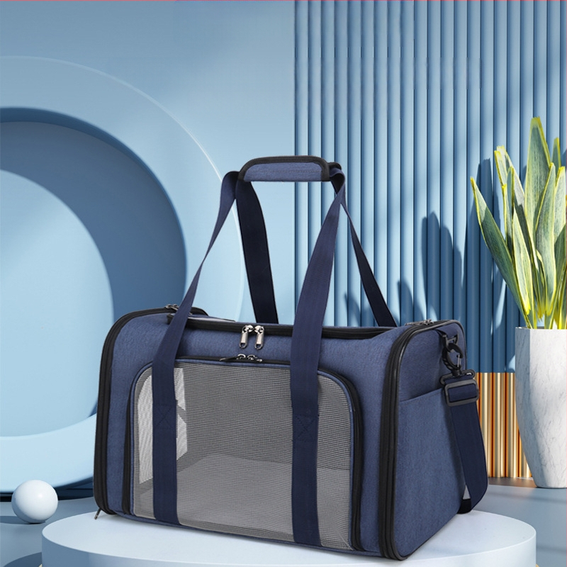 Τσάντα μεταφοράς κατοικίδιων - αναπνεύσιμη εξωτερική θήκη για γάτες και μικρού/μεσαίου μεγέθους σκύλους, ύφασμα Oxford, με αντίθετο χρωματικό μοτίβο