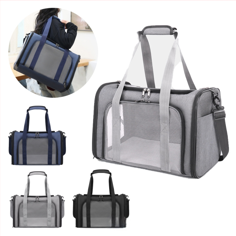 Τσάντα μεταφοράς κατοικίδιων - αναπνεύσιμη εξωτερική θήκη για γάτες και μικρού/μεσαίου μεγέθους σκύλους, ύφασμα Oxford, με αντίθετο χρωματικό μοτίβο