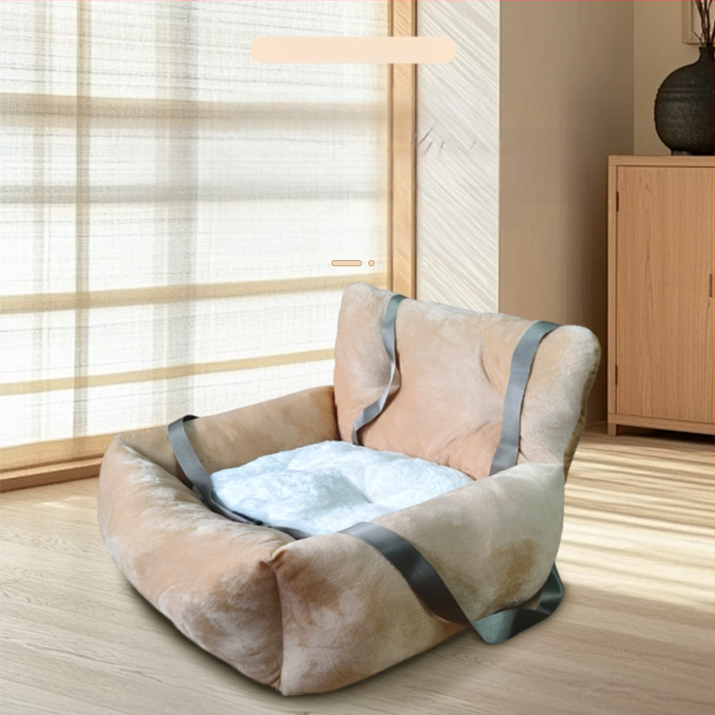 Οικουμενικό κρεβατάκι αυτοκινήτου για γάτες, από ύφασμα, όλες οι εποχές, φορέας με λαβή