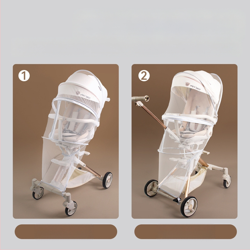 Ratiņu moskītu tīkls ar pilnu pārklājumu, vēja izturīgs, pret kukaiņiem, saules aizsardzība, saliekams