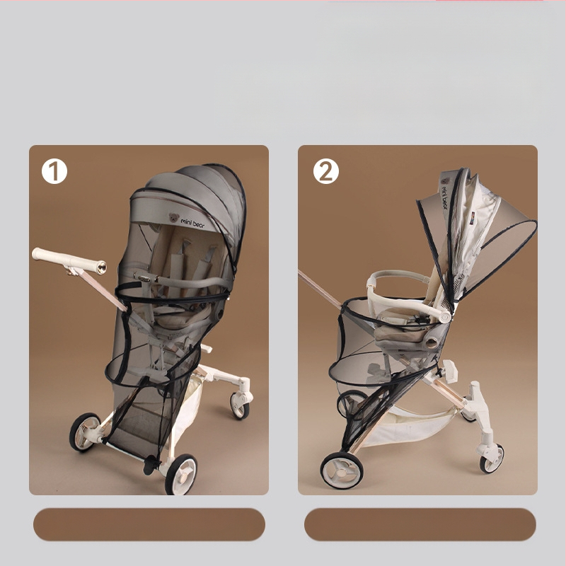 Ratiņu moskītu tīkls ar pilnu pārklājumu, vēja izturīgs, pret kukaiņiem, saules aizsardzība, saliekams