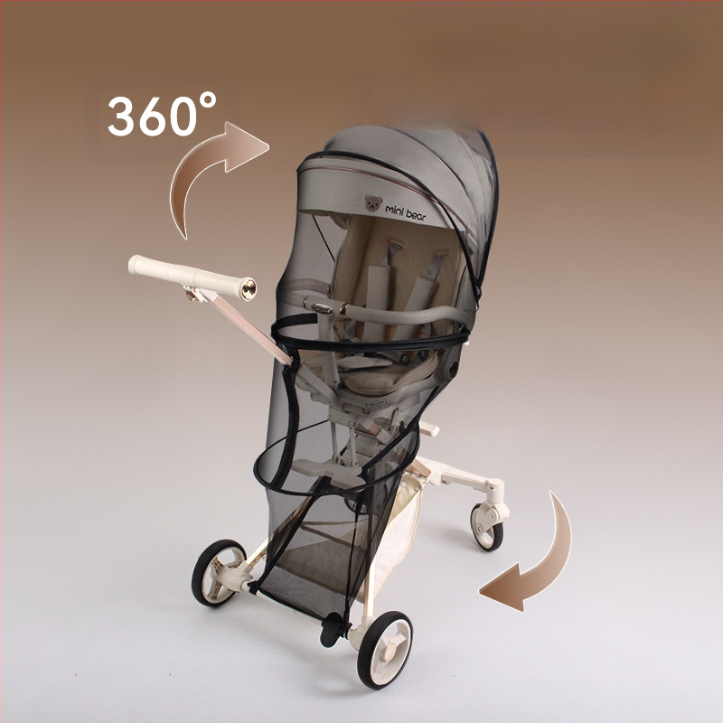 Ratiņu moskītu tīkls ar pilnu pārklājumu, vēja izturīgs, pret kukaiņiem, saules aizsardzība, saliekams