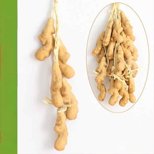 Vaisių ir daržovių vėrinė su kukurūzu, raudonąja paprika, česnaku ir dirbtiniais žemės riešutais – Kinų stiliaus dekoratyvinis aksesuaras namams ir restoranams (dovana bendraklasiams; Kalėdos; naujakuriams)