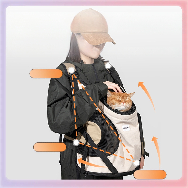 Krūtinės nosioklis naminiams gyvūnėliams | Kvėpuojantis nailonas vežimėlis šunims ir katėms iki 6 kg